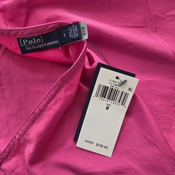 Polo Ralph Lauren Pink Blouse top shirt size 8 M New - Picture 11 of 12